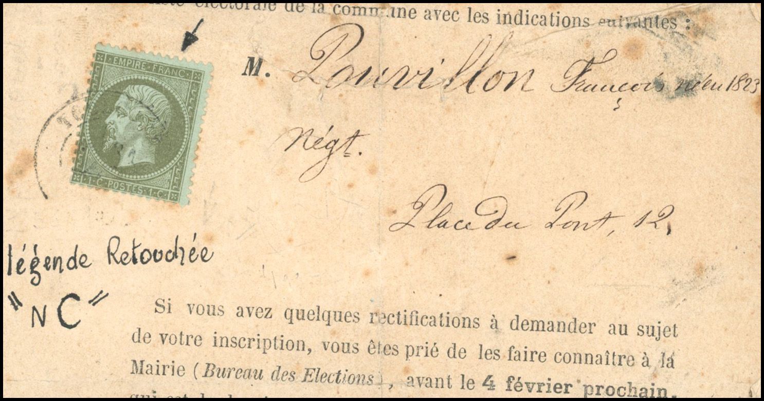 Yvert et Tellier Empire dentelé 1862 N°19d Individuel Oblitéré