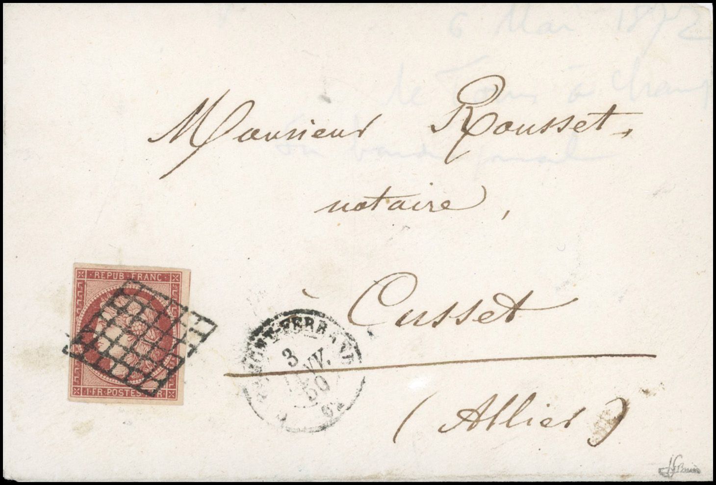 Yvert et Tellier Cérès 1849 1850 N°6A Individuel Oblitéré