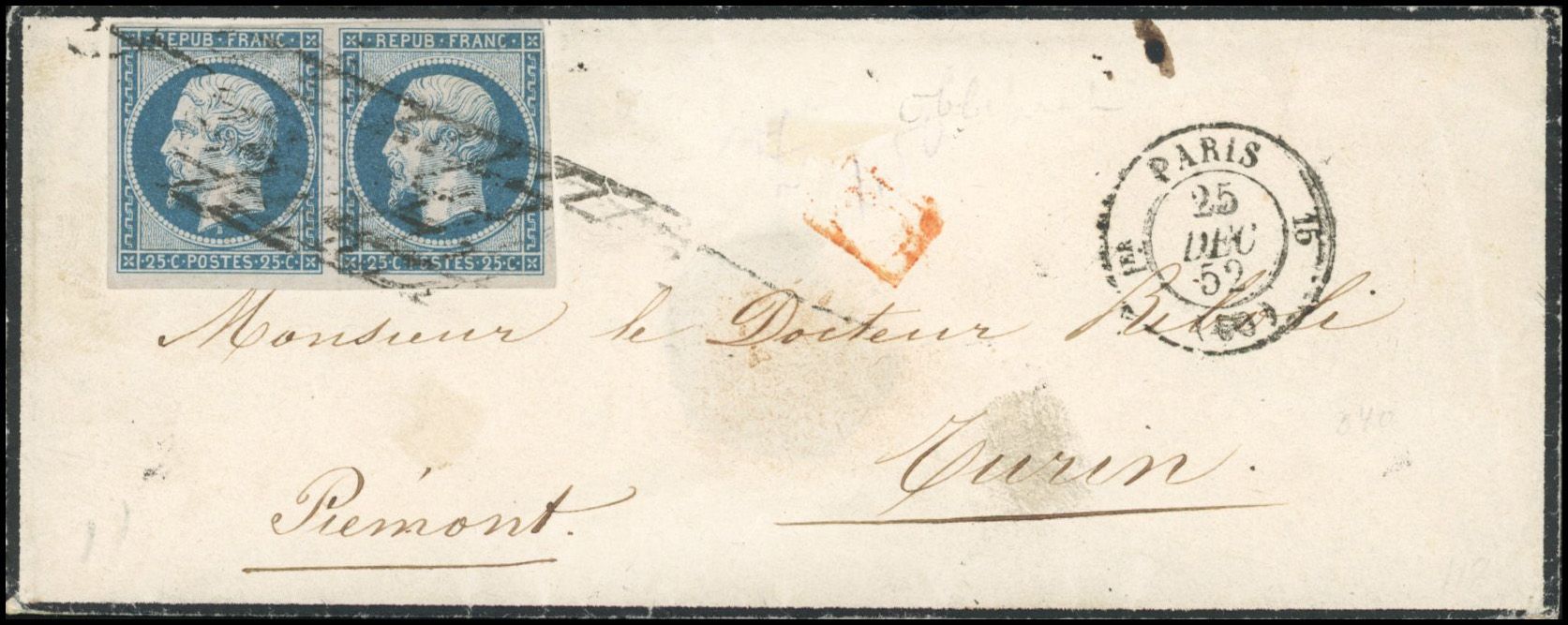 Yvert et Tellier Présidence 1852 N°10 Paire Oblitéré