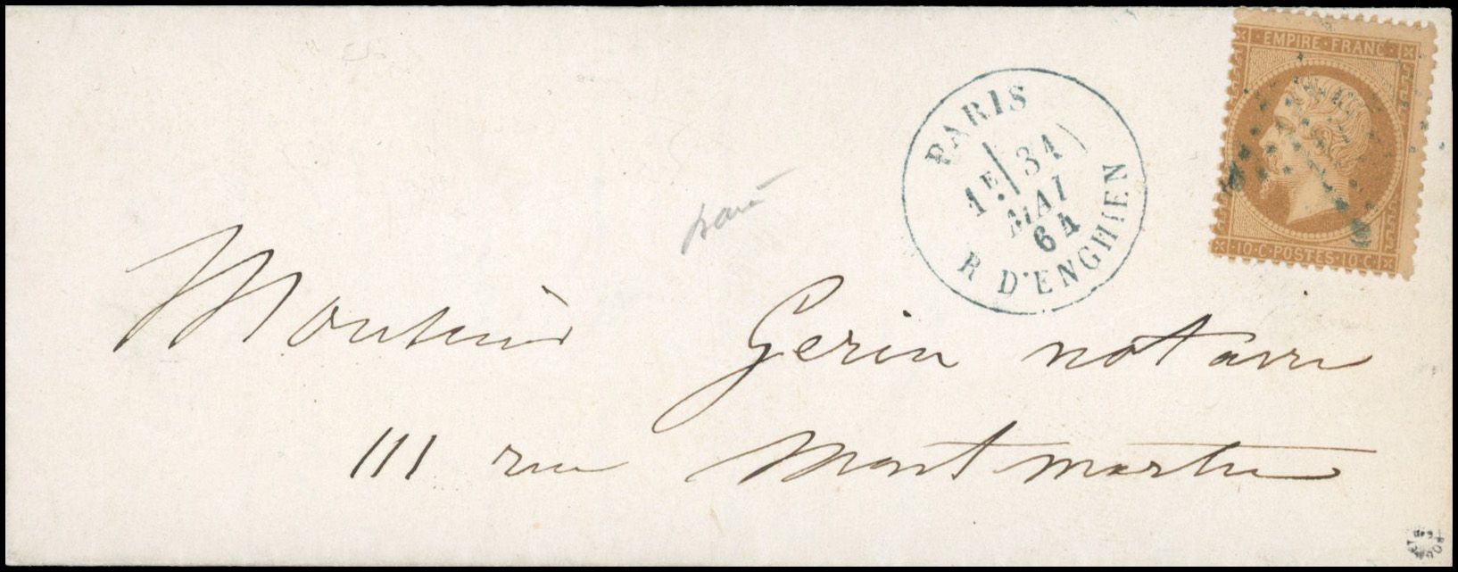 Yvert et Tellier Empire dentelé 1862 N°21 Individuel Oblitéré