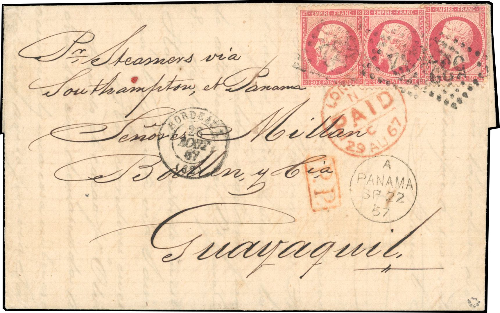 Yvert et Tellier Empire dentelé 1862 N°24 Individuel Oblitéré