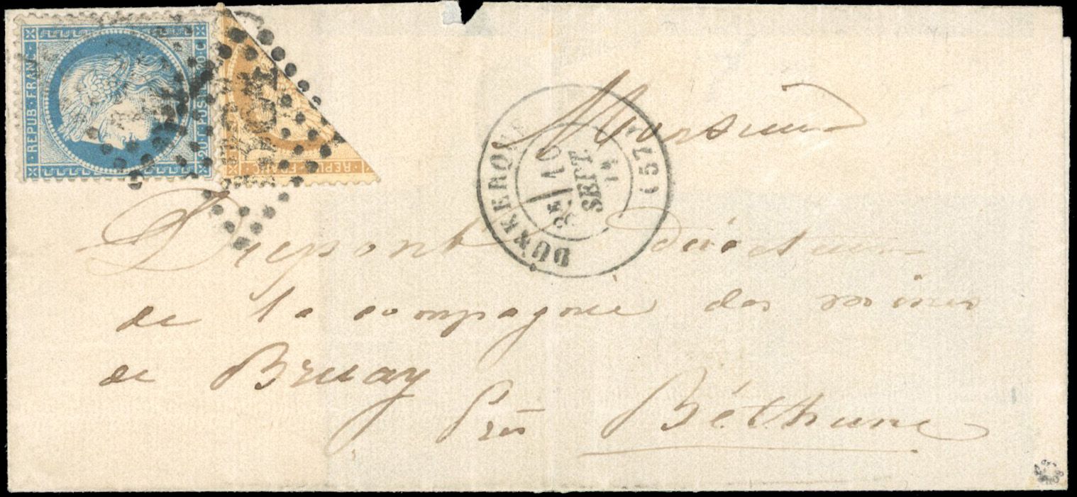 Yvert et Tellier Siège de Paris 1870 1871 N°36 + 37 Individuel Oblitéré