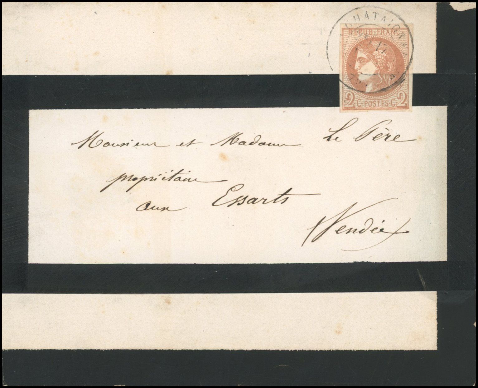 Yvert et Tellier Emission de Bordeaux 1870 1871 N°40B Individuel Oblitéré