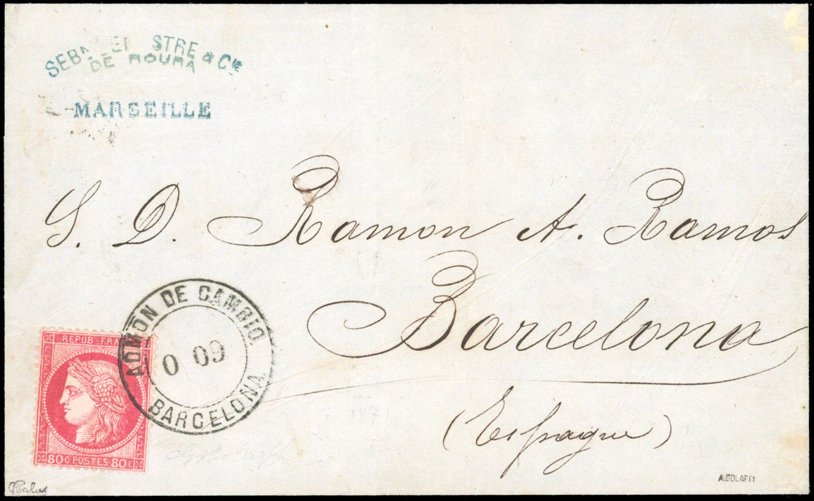 Yvert et Tellier Cérès dentelé 1871 1875 N°57 Individuel Oblitéré