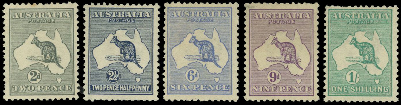 Stanley Gibbons AUSTRALIA N°3 / 4 +9/11 Individuel Neuf avec gomme
