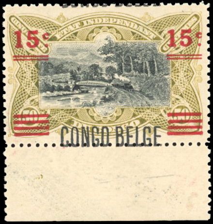 Cob CONGO BELGE N°87A-Cu Individuel Neuf avec gomme intacte