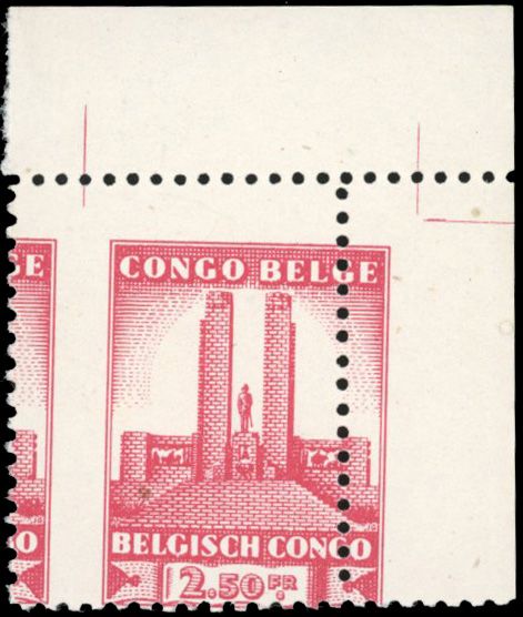 Cob CONGO BELGE N°221Cu Individuel Neuf avec gomme intacte