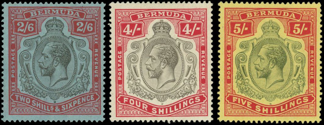 Stanley Gibbons BERMUDA N°52+ 53 + 54 Individuel Neuf avec gomme
