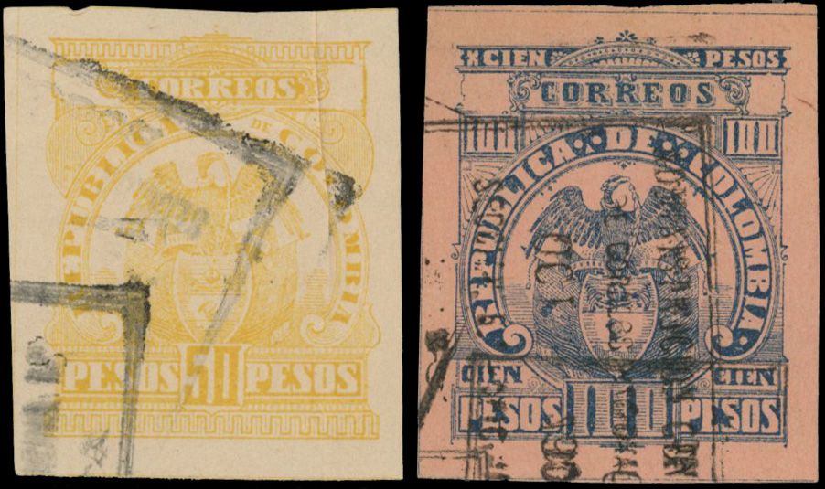 Yvert et Tellier COLOMBIE N°131 / 132 Individuel Oblitéré