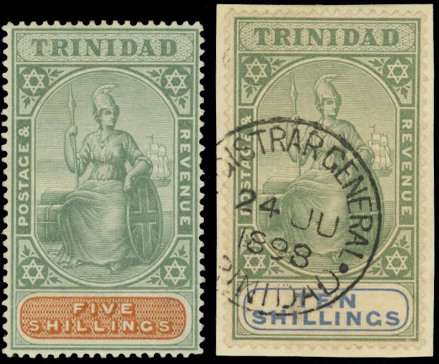 Stanley Gibbons TRINIDAD AND TOBAGO - TRINITAD N°122 + 123 Individuel Neuf avec gomme