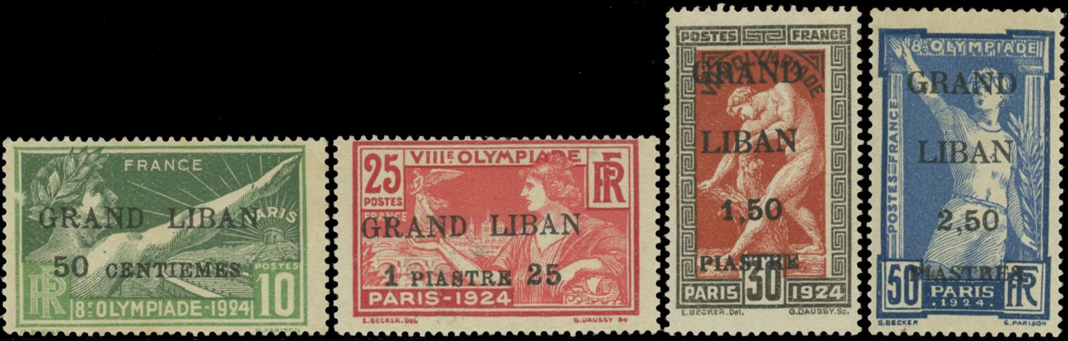 Yvert et Tellier GRAND LIBAN N°45/48 Individuel Neuf avec gomme