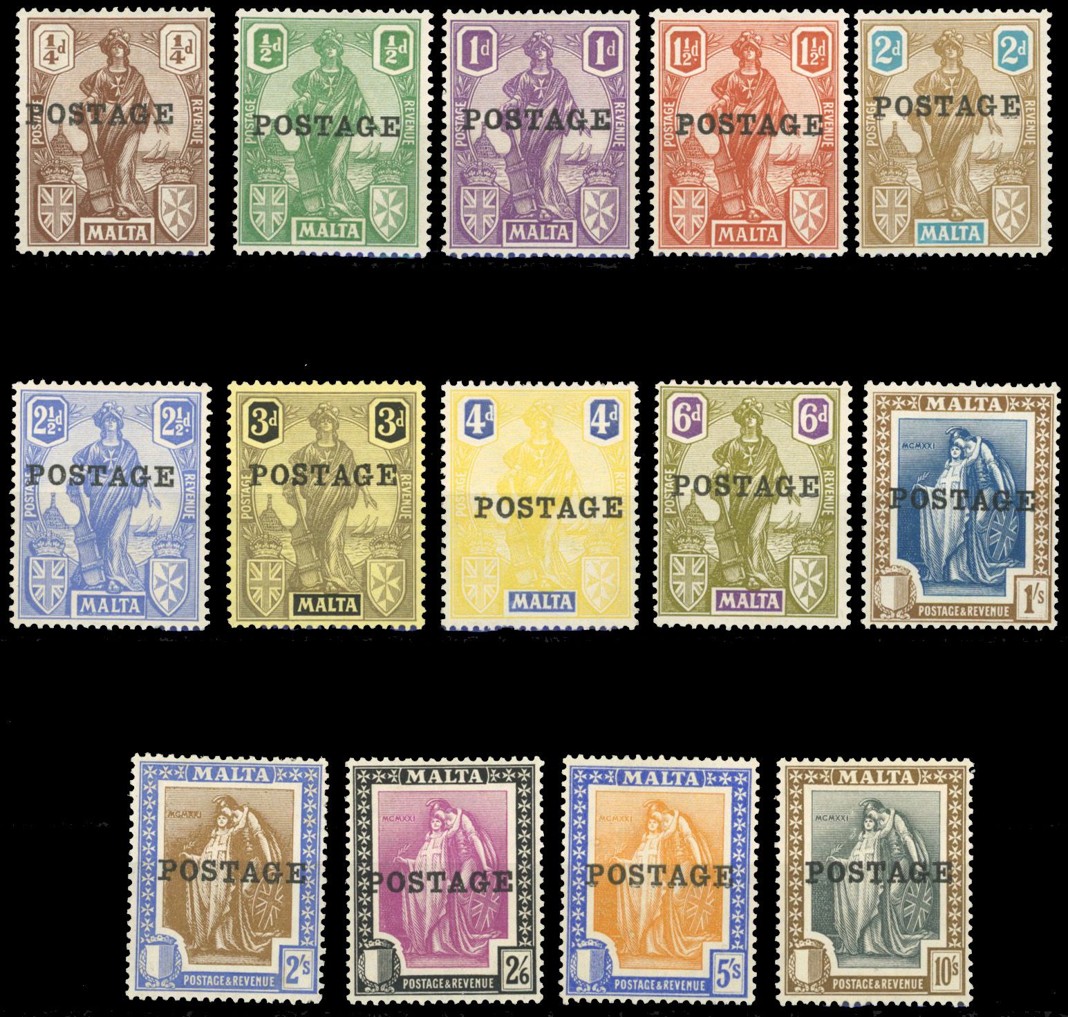 Stanley Gibbons MALTA N°143/156 Individuel Neuf avec gomme