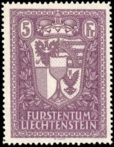 Yvert et Tellier LIECHTENSTEIN N°122 Individuel Neuf avec gomme