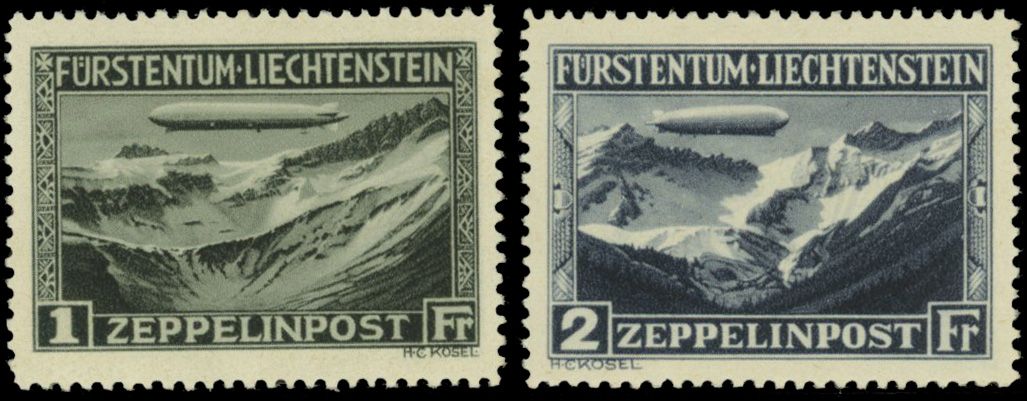 Yvert et Tellier LIECHTENSTEIN N°7+ 8 Individuel Neuf avec gomme
