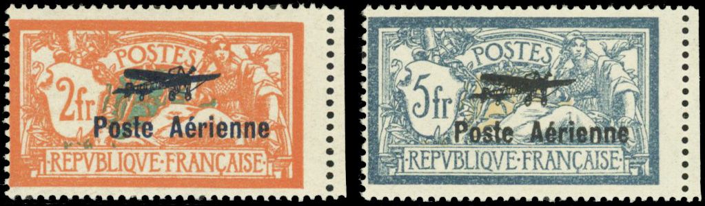 Yvert et Tellier Poste aérienne N°1 + 2 Individuel Neuf avec gomme intacte