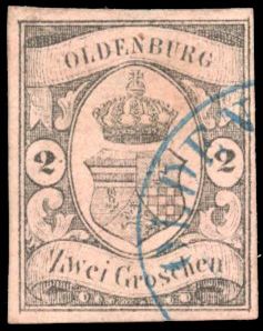Yvert et Tellier ALLEMAGNE OLDENBOURG N°7 Individuel Oblitéré