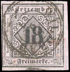 Yvert et Tellier ALLEMAGNE WURTEMBERG N°5 Individuel Oblitéré