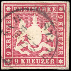 Yvert et Tellier ALLEMAGNE WURTEMBERG N°14 Individuel Neuf avec gomme