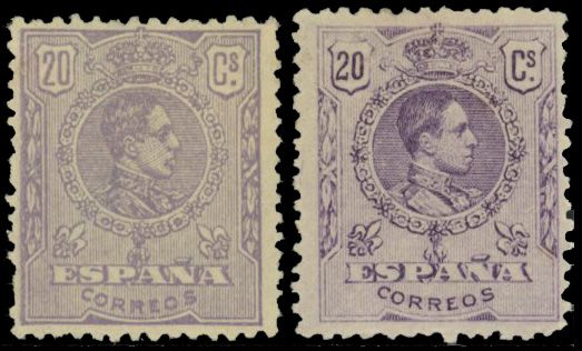 Yvert et Tellier ESPAGNE N°256 + 257 Individuel Neuf avec gomme