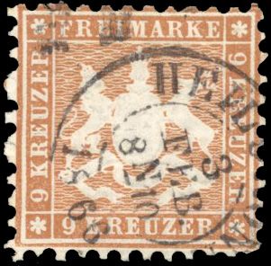 Yvert et Tellier ALLEMAGNE WURTEMBERG N°24 Individuel Oblitéré