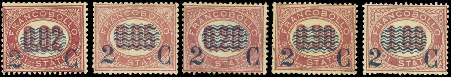Yvert et Tellier ITALIE N°25 / 29 Individuel Neuf avec gomme