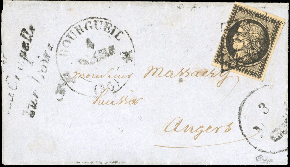Yvert et Tellier Cérès 1849 1850 N°3 Individuel Oblitéré