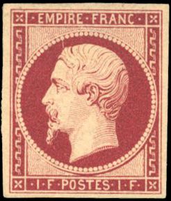 Yvert et Tellier Empire non dentelé 1853 1860 N°18g Individuel Neuf avec gomme