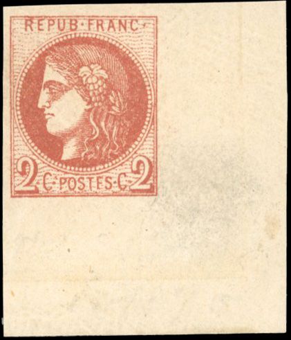Yvert et Tellier Emission de Bordeaux 1870 1871 N°40Ba Individuel Neuf avec gomme intacte