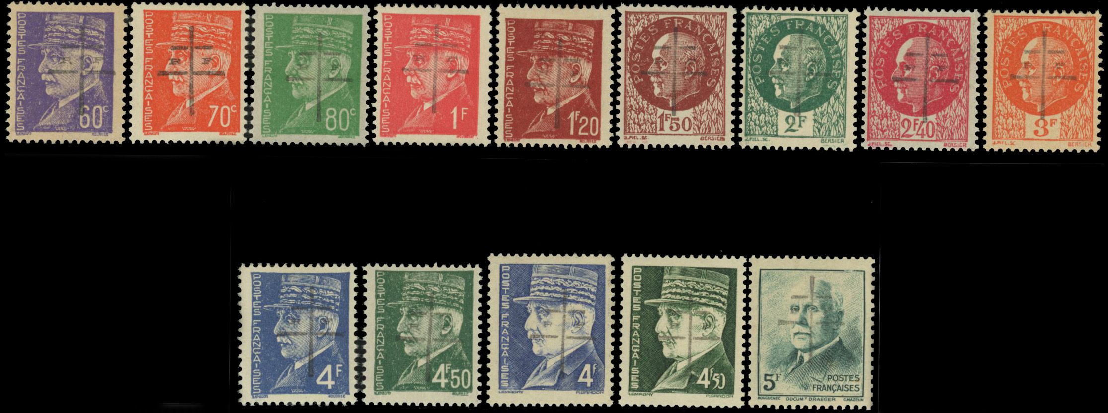 Yvert et Tellier Libération N°1 / 14 Individuel Neuf avec gomme