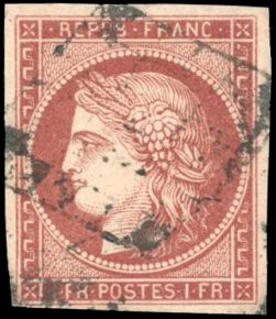 Yvert et Tellier Cérès 1849 1850 N°6A Individuel Oblitéré