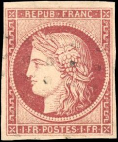 Yvert et Tellier Cérès 1849 1850 N°6a Individuel Oblitéré