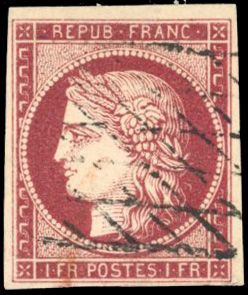 Yvert et Tellier Cérès 1849 1850 N°6b Individuel Oblitéré