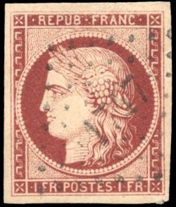 Yvert et Tellier Cérès 1849 1850 N°6B Individuel Oblitéré
