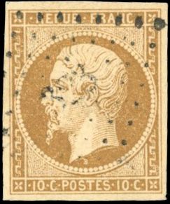 Yvert et Tellier Présidence 1852 N°9 Individuel Oblitéré