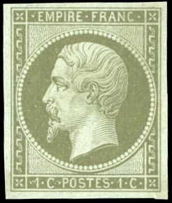 Yvert et Tellier Empire non dentelé 1853 1860 N°11a Individuel Neuf avec gomme