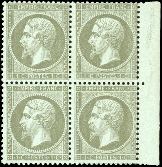 Yvert et Tellier Empire dentelé 1862 N°19 Individuel Neuf avec gomme intacte
