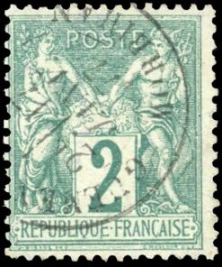 Yvert et Tellier Groupe allégorique 1876 1900 N°62 Individuel Oblitéré