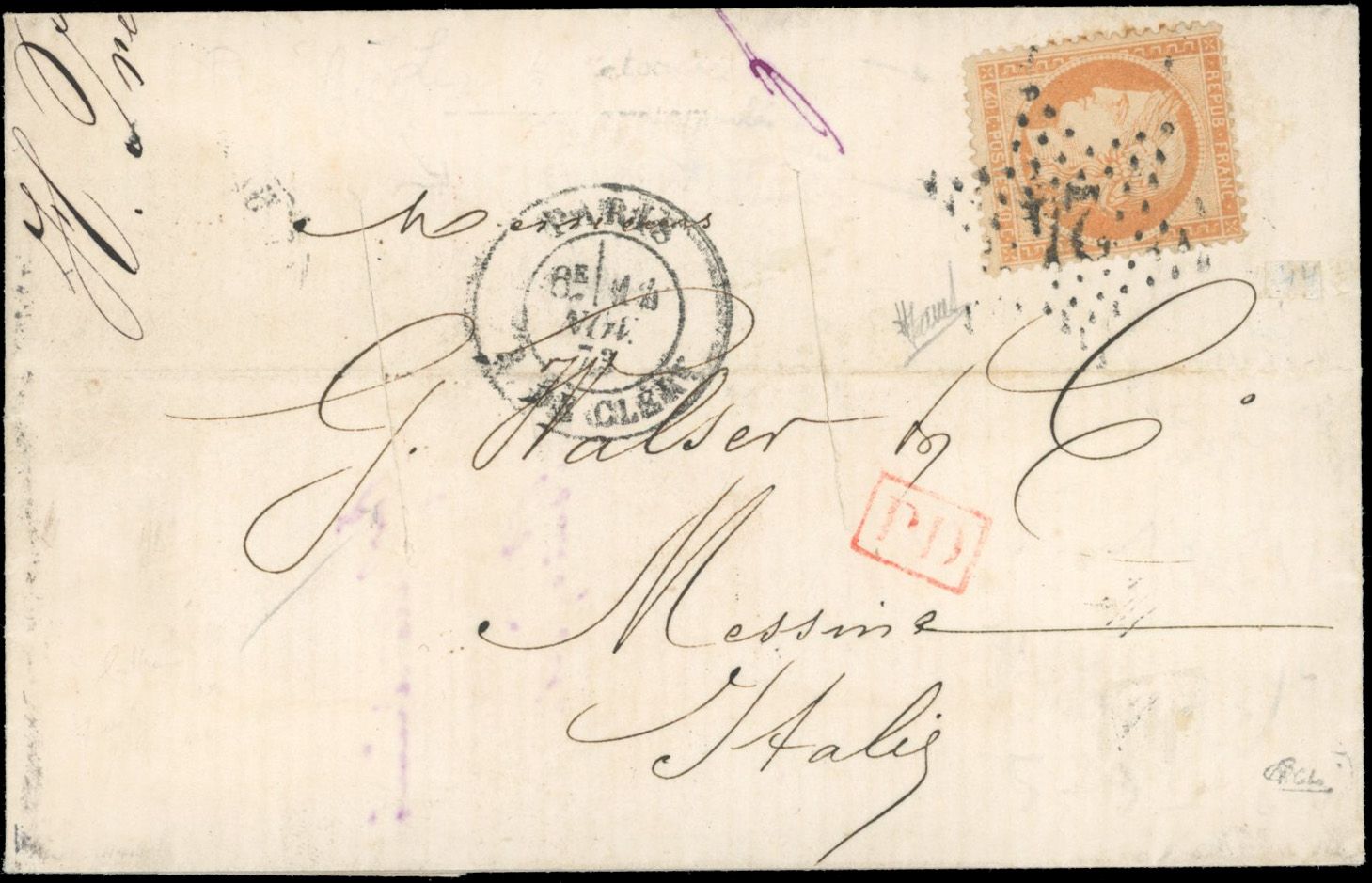 Yvert et Tellier Siège de Paris 1870 1871 N°38f Individuel Oblitéré