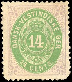 Yvert et Tellier ANTILLES DANOISES N°12 Individuel Neuf avec gomme