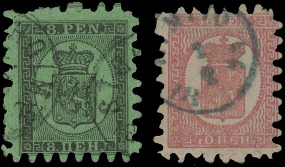 Yvert et Tellier FINLANDE N°6+ 9 Individuel Oblitéré