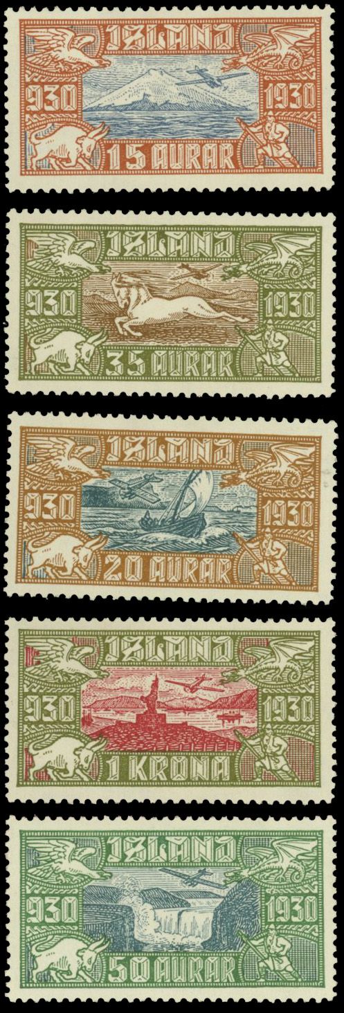 Yvert et Tellier ISLANDE N°4/8 Individuel Neuf avec gomme