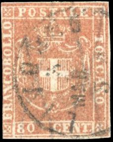 Yvert et Tellier ITALIE TOSCANE N°22 Individuel Oblitéré