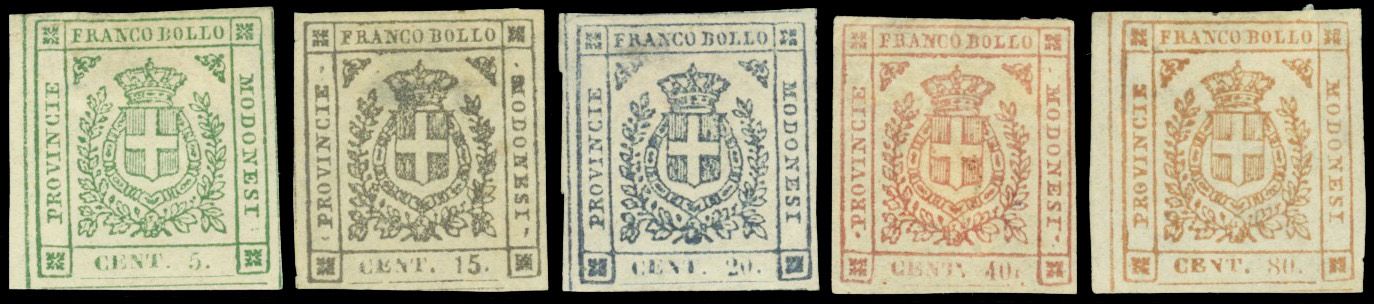 Yvert et Tellier ITALIE MODENE N°7 + 8 + 9 + 10 Individuel Neuf avec gomme