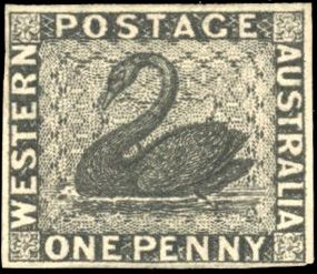 Stanley Gibbons AUSTRALIA - WESTERN AUSTRALIA N°1 Individuel Neuf sans gomme