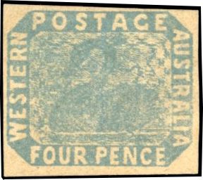 Stanley Gibbons AUSTRALIA - WESTERN AUSTRALIA N°3 Individuel Neuf sans gomme