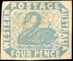 Stanley Gibbons AUSTRALIA - WESTERN AUSTRALIA N°3 Individuel Neuf sans gomme