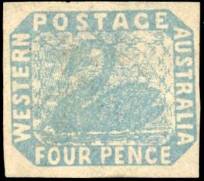 Stanley Gibbons AUSTRALIA - WESTERN AUSTRALIA N°3a Individuel Neuf sans gomme