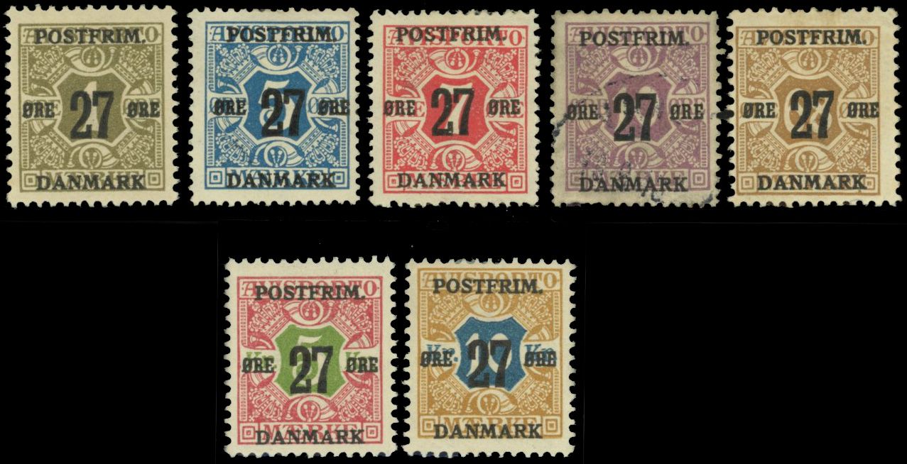 Yvert et Tellier DANEMARK N°87/94 Individuel Neuf avec gomme