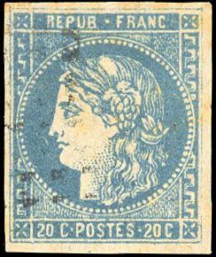 Yvert et Tellier Emission de Bordeaux 1870 1871 N°44 Individuel Oblitéré
