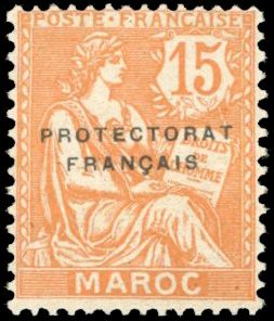 Yvert et Tellier MAROC BUREAUX Français N°42a Individuel Neuf avec gomme